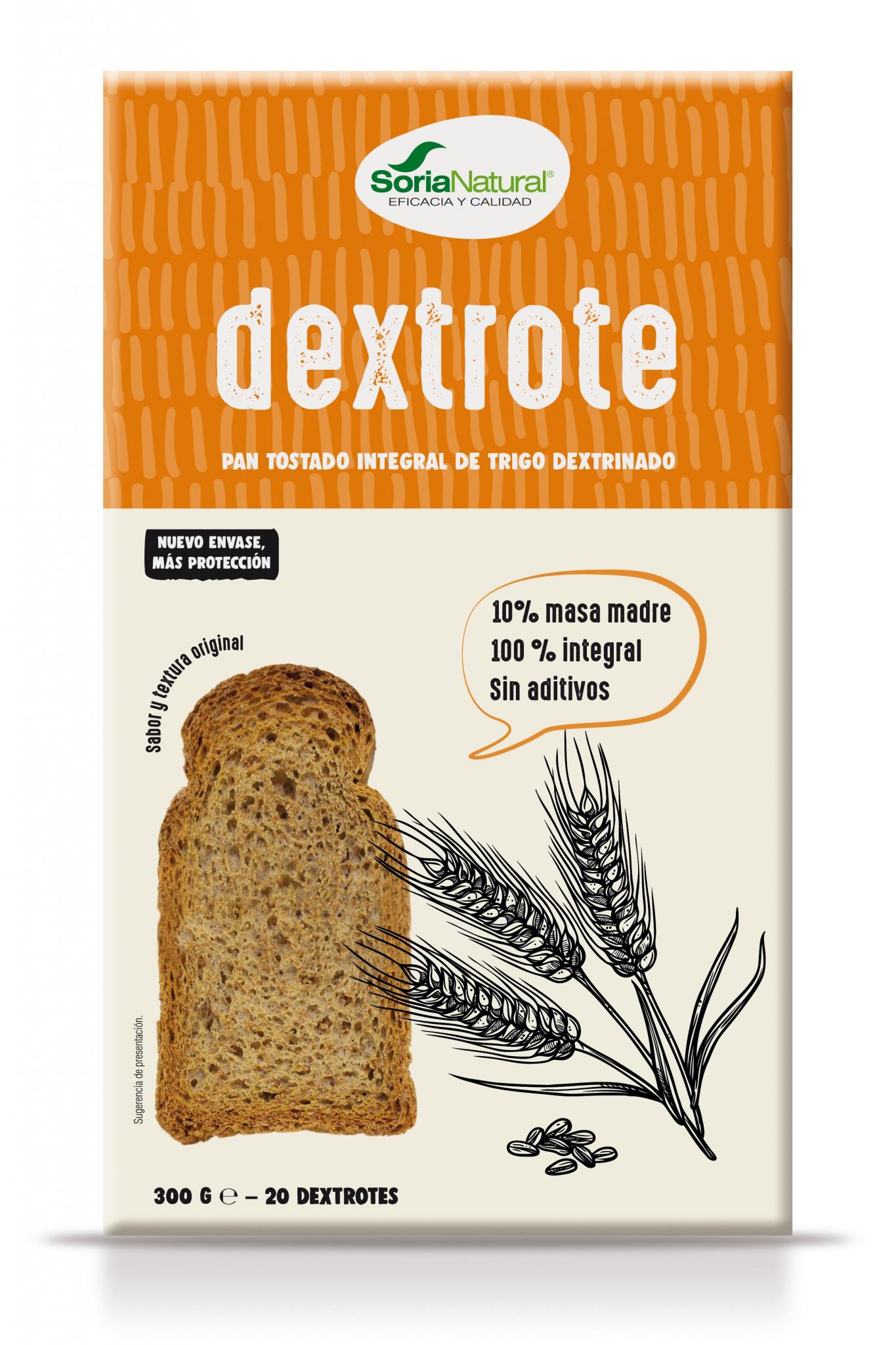 PAN DEXTROTE INTEGRAL CAJA SORIA NATURAL