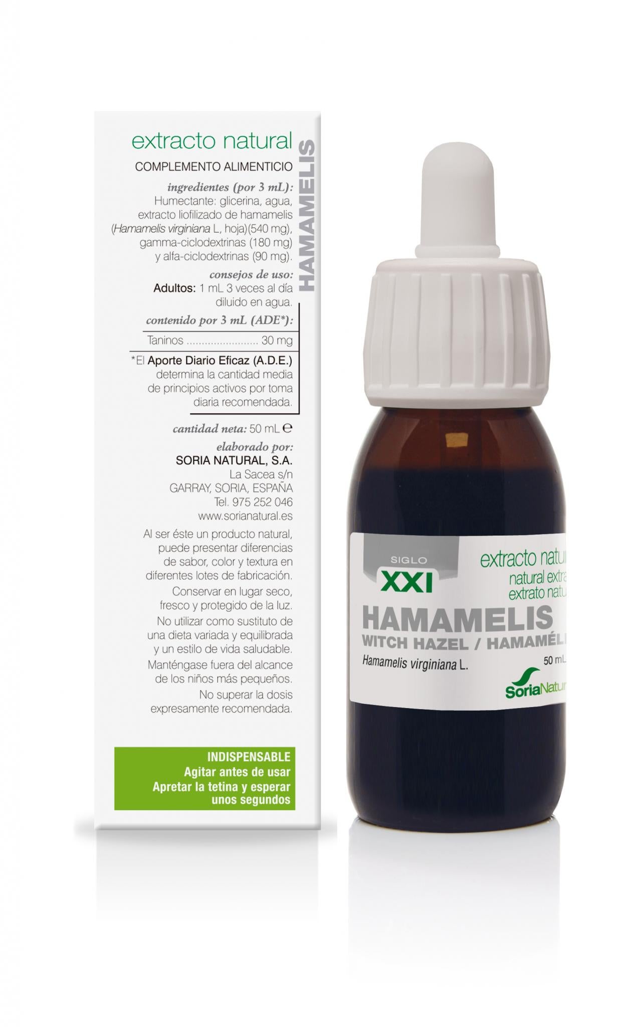 EXTRACTO DE HAMMAMELIS S. XXI SORIA NATURAL