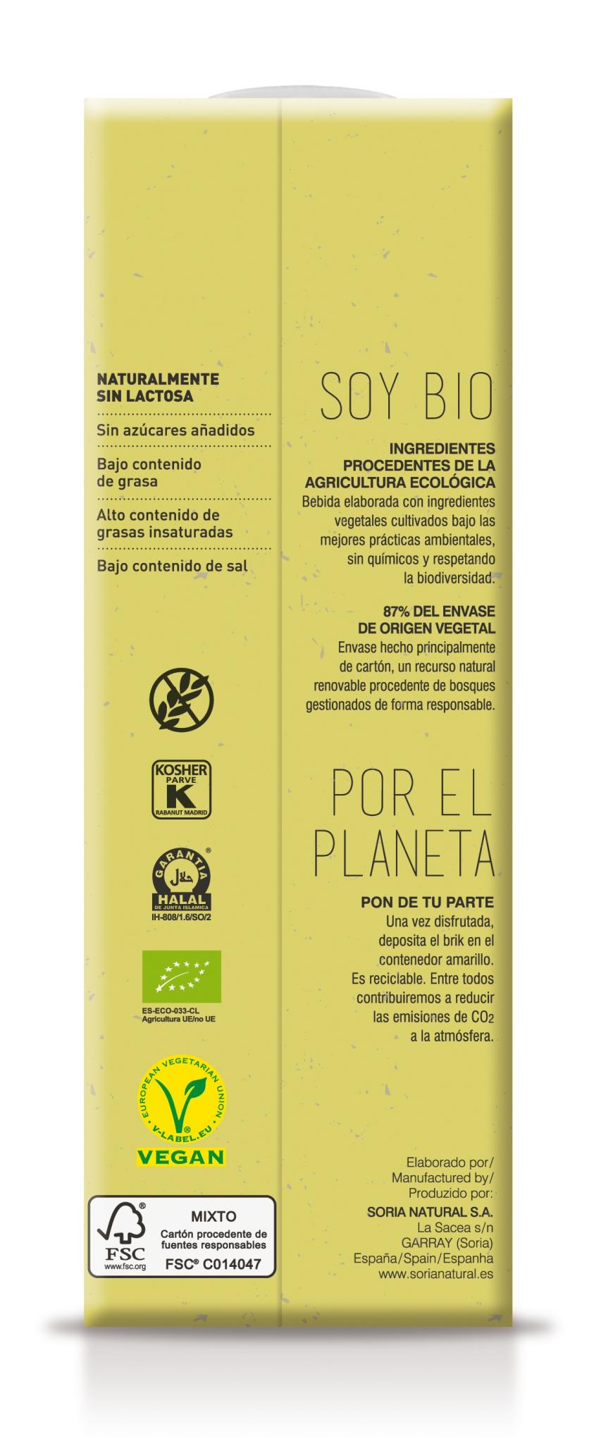 BEBIDA DE ARROZ SORIA NATURAL