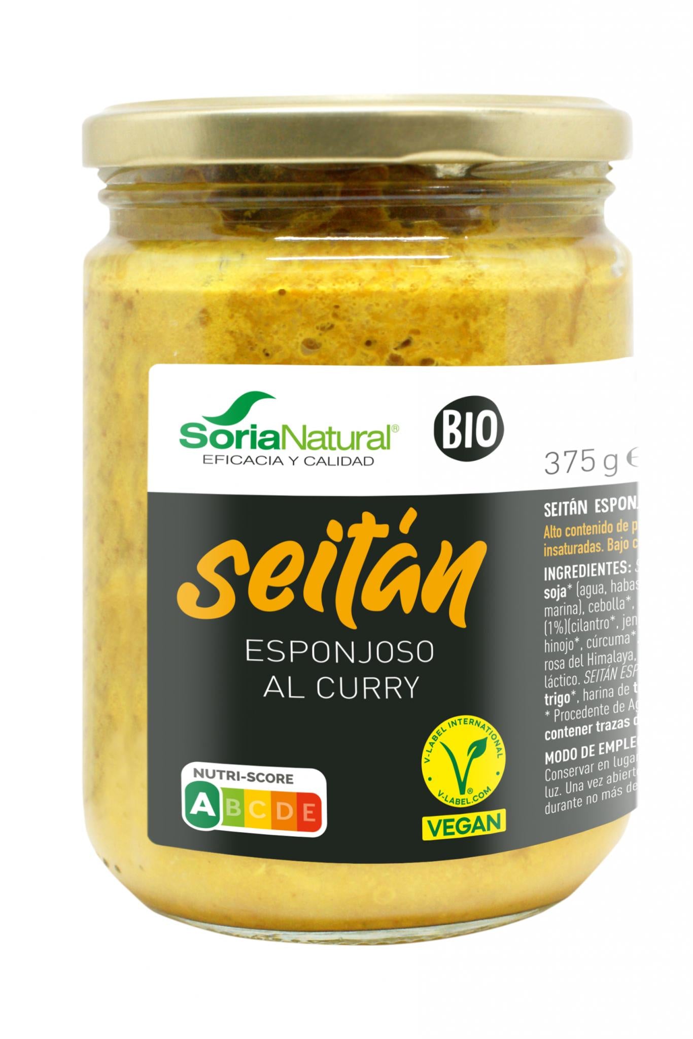 SEITAN ESPONJOSO AL CURRY SORIA NATURAL (375 GR)