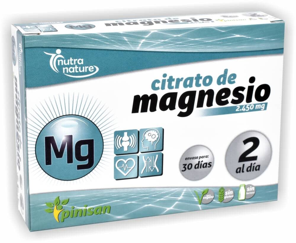 CITRATO DE MAGNESIO, nutranature 60 comp PINISAN