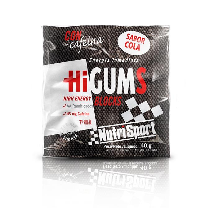 HIGUMS CON CAFEÍNA COLA (Caja de 20 BOLSAS)