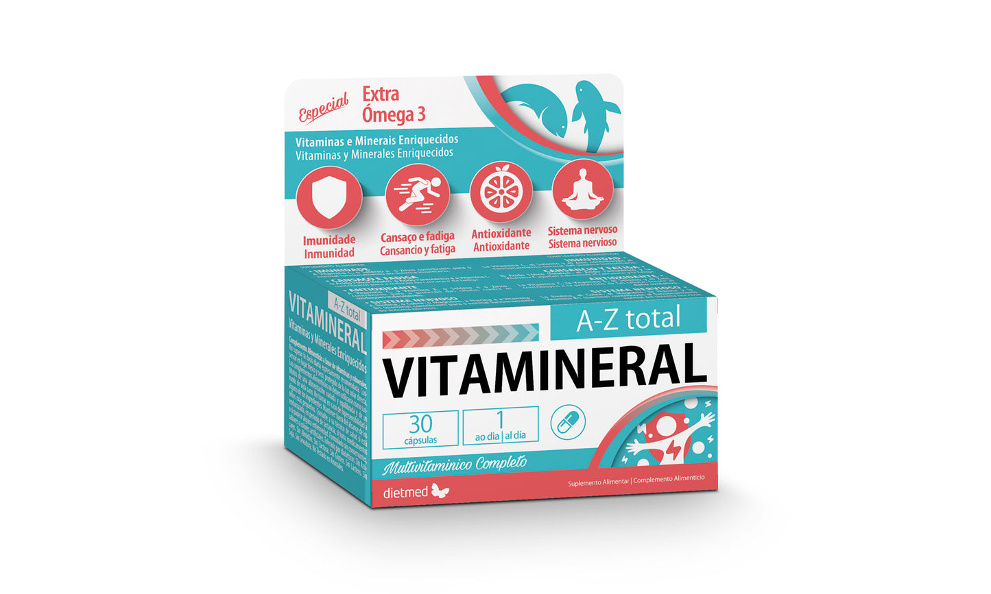 VITAMINERAL A a Z TOTAL| cápsulas (30) DIETMED