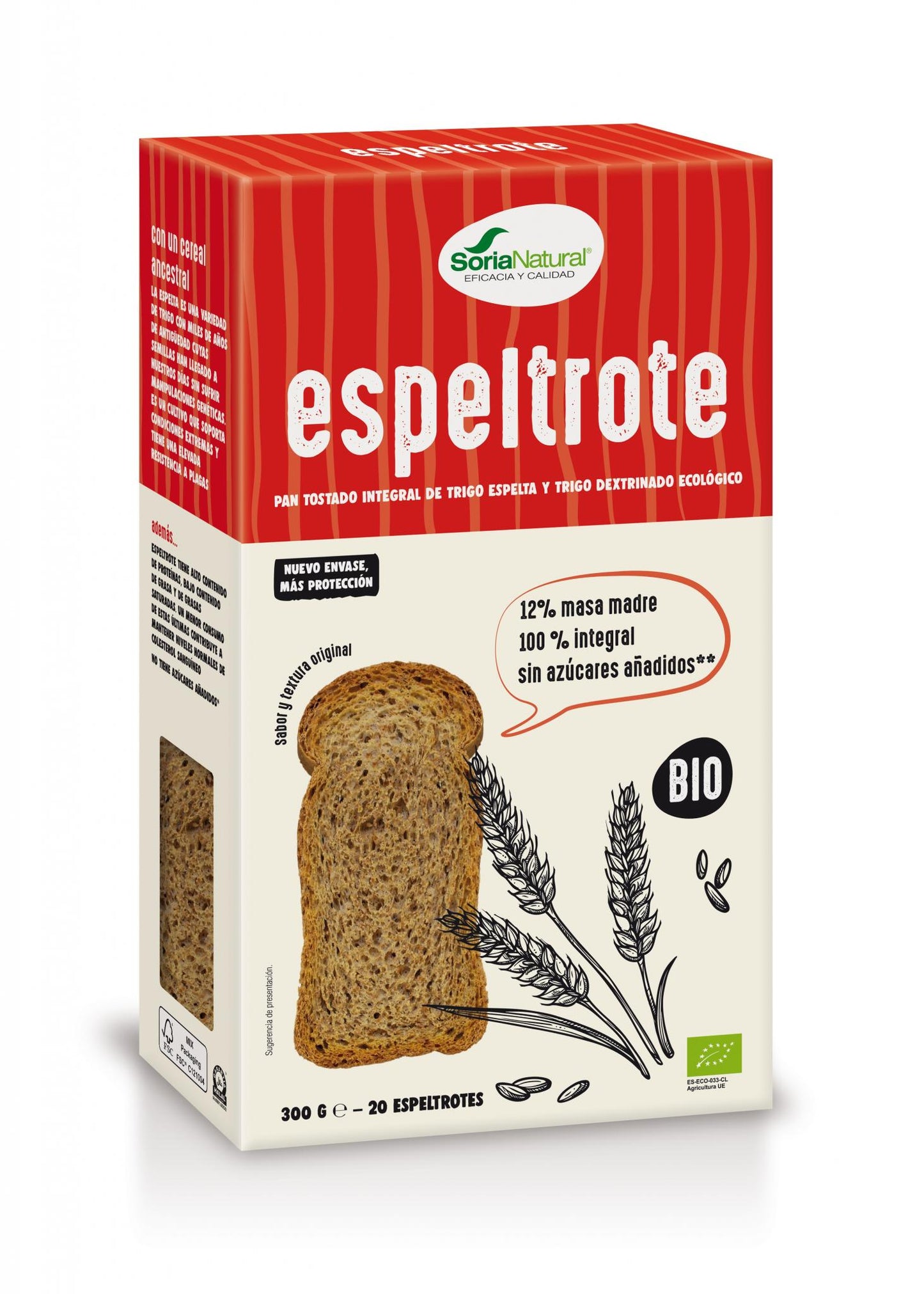 PAN ESPELTROTE INTEGRAL BIO CAJA SORIA NATURAL