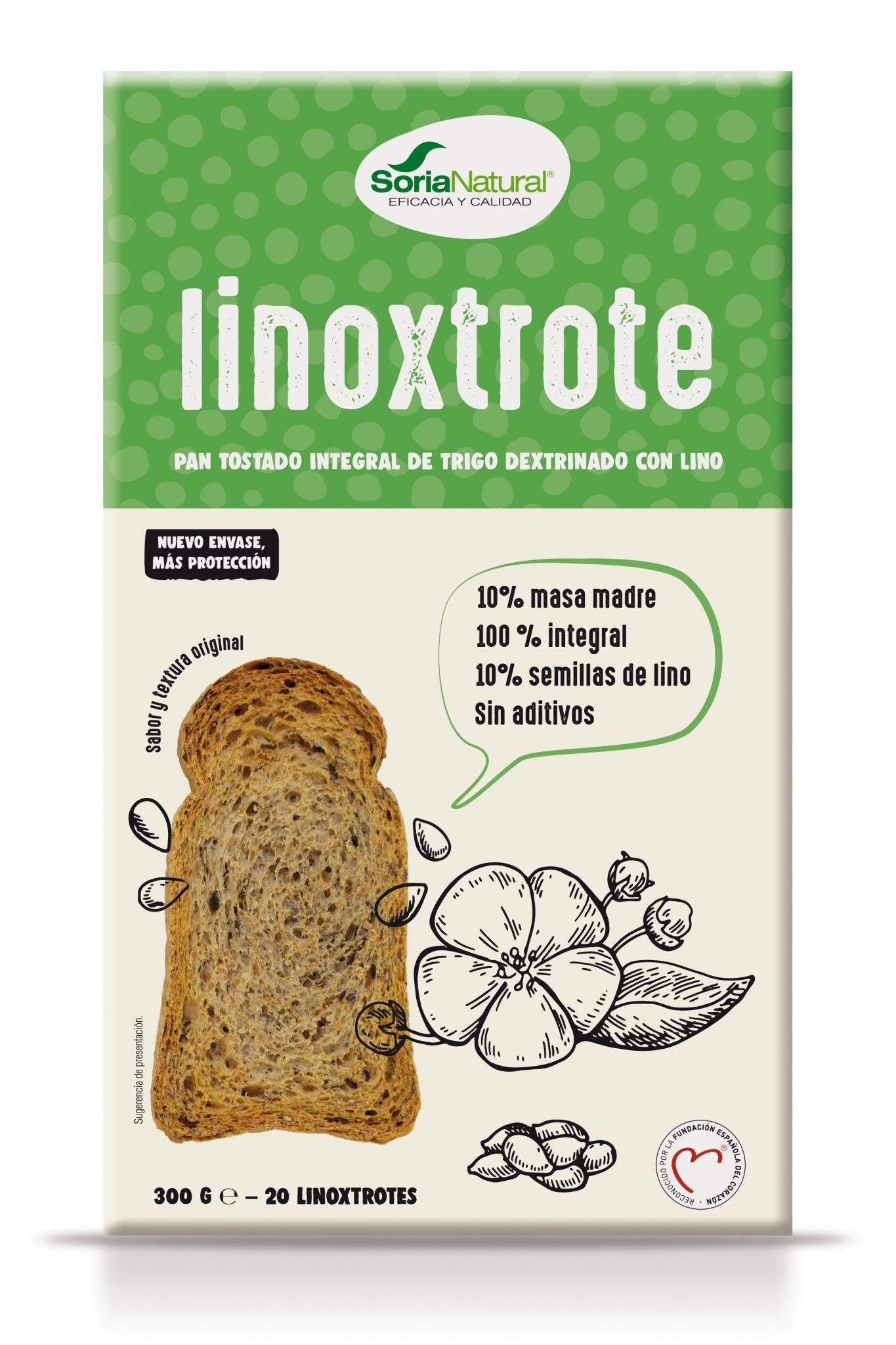 PAN LINOXTROTE INTEGRAL CAJA SORIA NATURAL