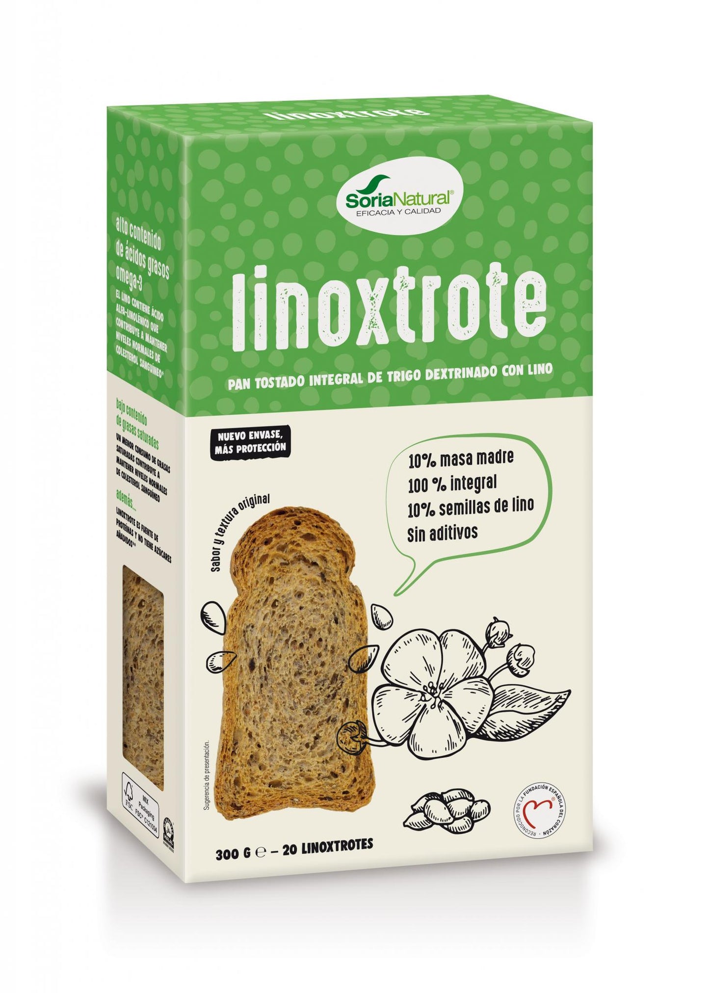 PAN LINOXTROTE INTEGRAL CAJA SORIA NATURAL
